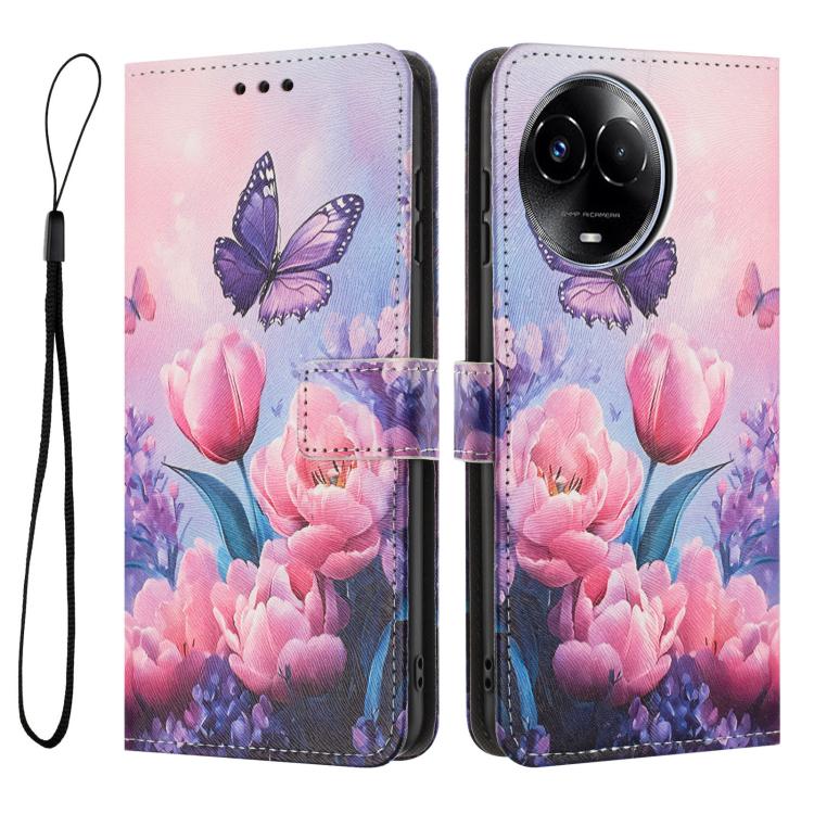 For Realme 11 5G Global / 11x / C67 5G Color Drawing Pattern Leather Phone Case