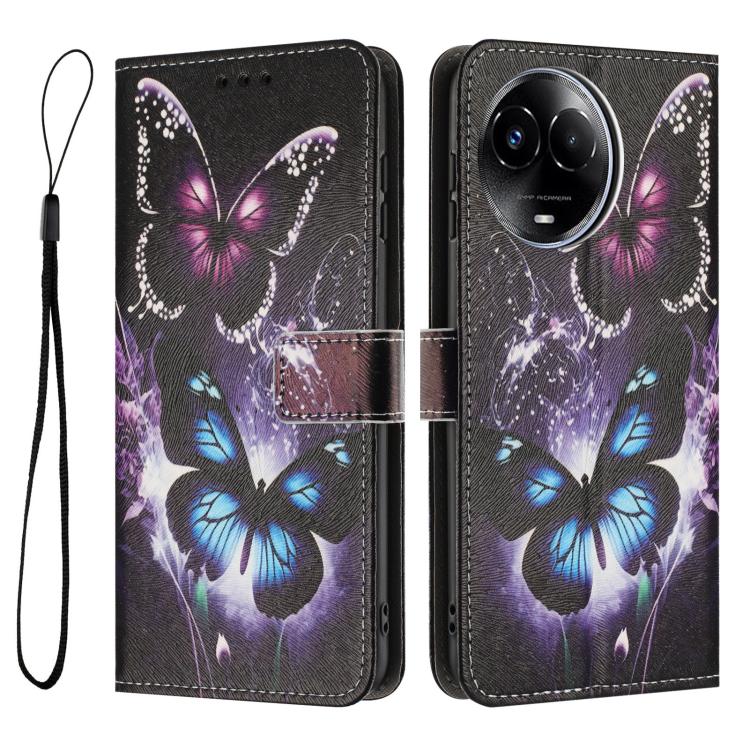 For Realme 11 5G Global / 11x / C67 5G Color Drawing Pattern Leather Phone Case