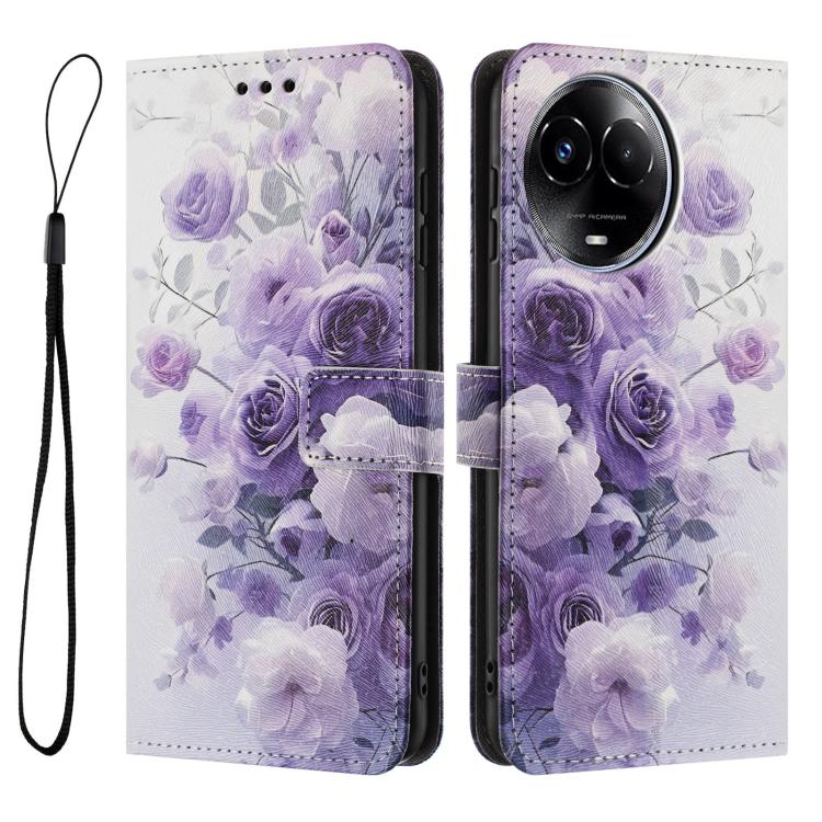 For Realme 11 5G Global / 11x / C67 5G Color Drawing Pattern Leather Phone Case