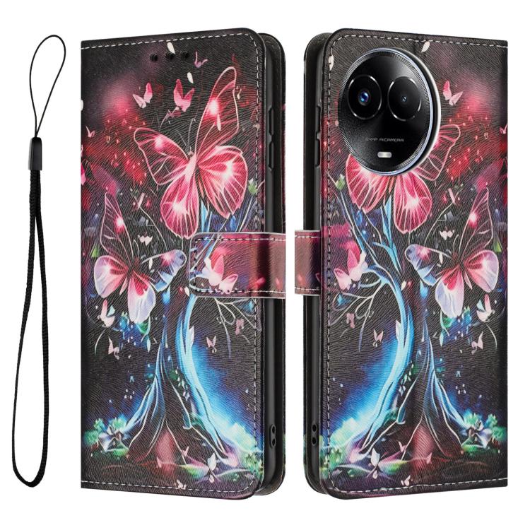 For Realme 11 5G Global / 11x / C67 5G Color Drawing Pattern Leather Phone Case