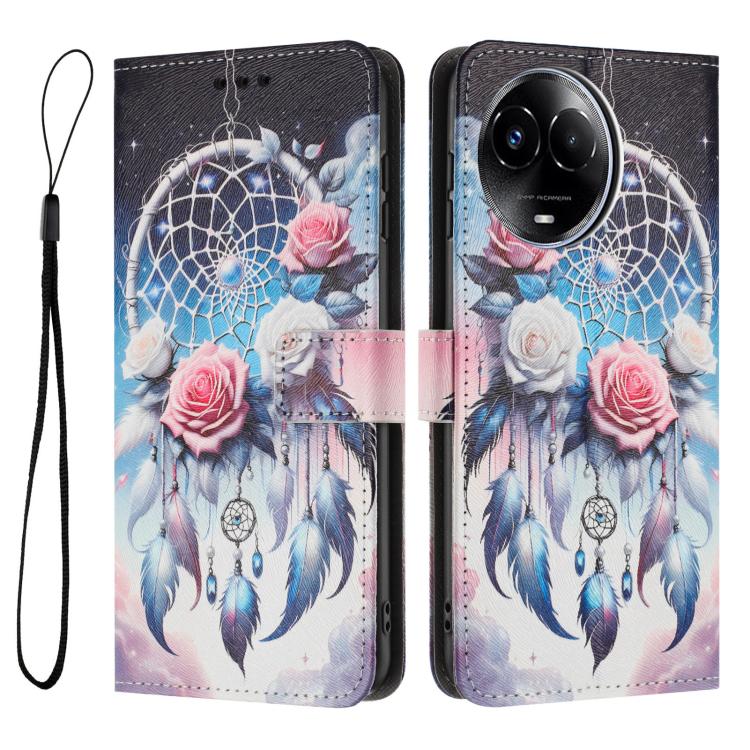 For Realme 11 5G Global / 11x / C67 5G Color Drawing Pattern Leather Phone Case