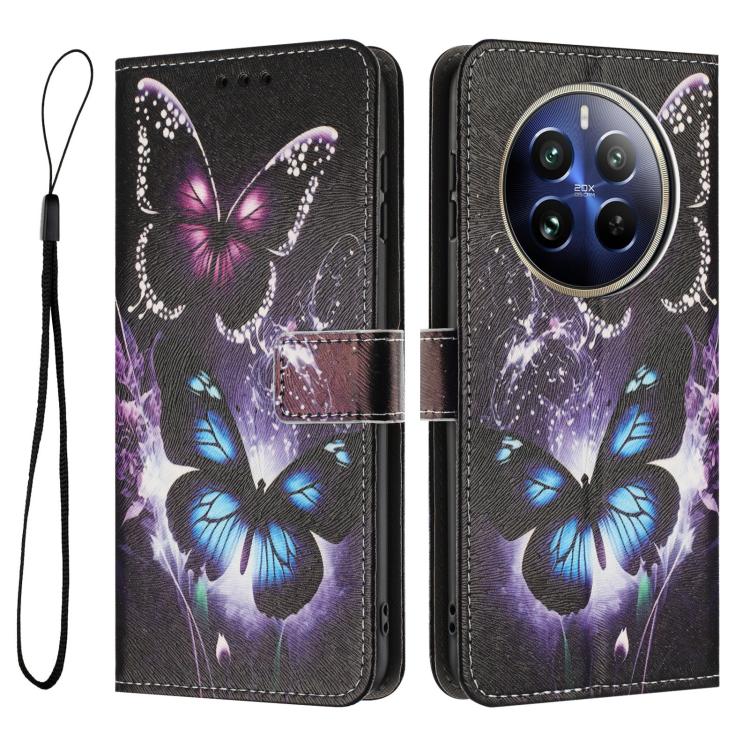 For Realme 12 Pro+ / 12 Pro / P1 Pro Color Drawing Pattern Leather Phone Case