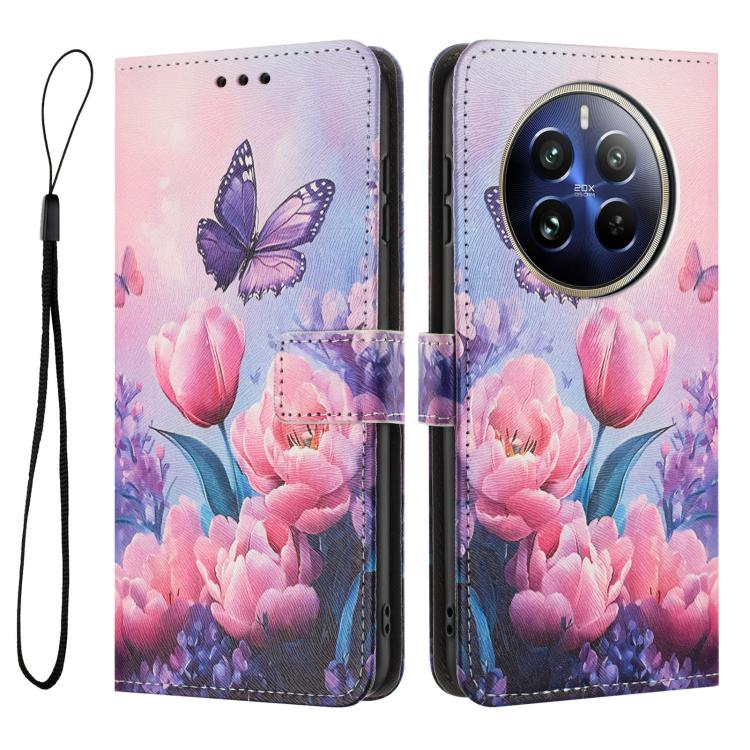 For Realme 12+ 5G / 12 4G / P1 5G Color Drawing Pattern Leather Phone Case