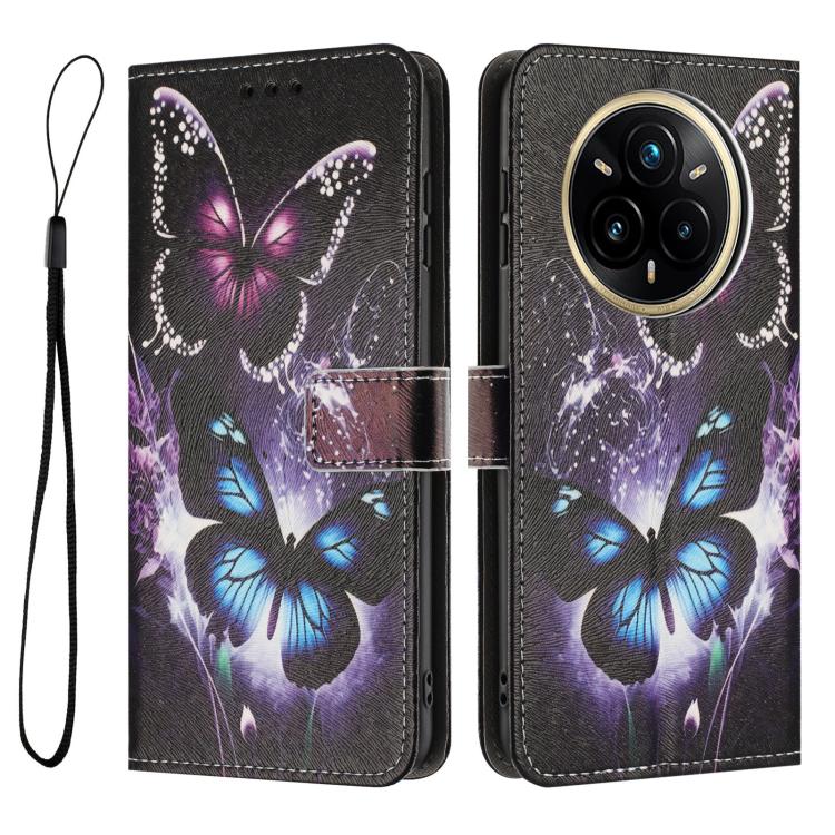 For Realme 14 Pro+ Color Drawing Pattern Leather Phone Case