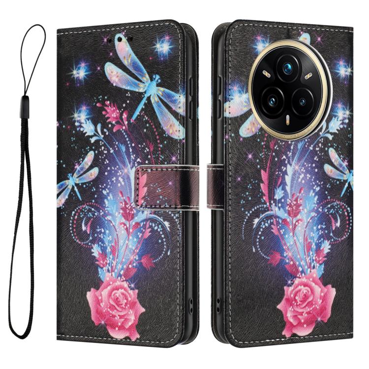 For Realme 14 Pro+ Color Drawing Pattern Leather Phone Case