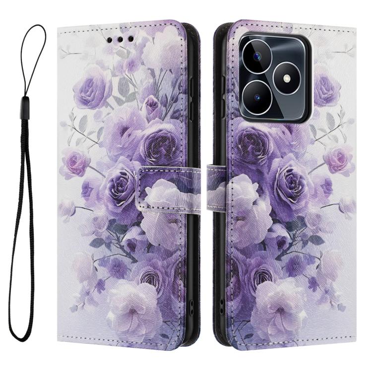 For Realme C53 / Narzo N53 / C51 Color Drawing Pattern Leather Phone Case