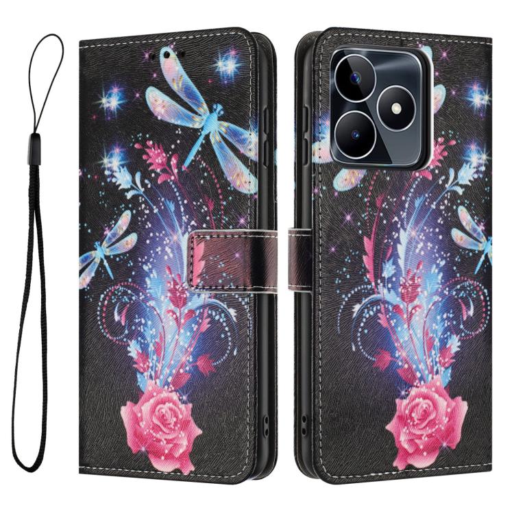For Realme C53 / Narzo N53 / C51 Color Drawing Pattern Leather Phone Case