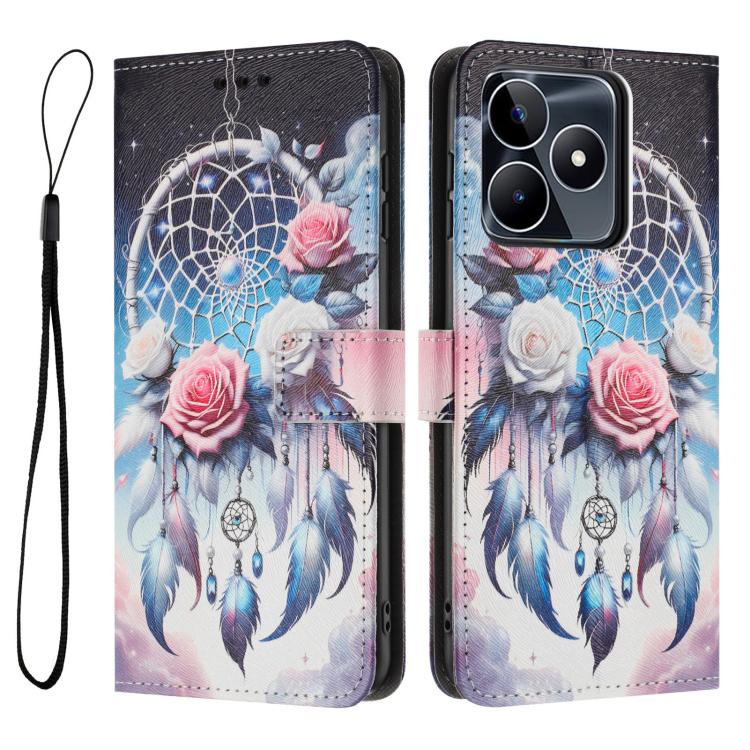 For Realme C53 / Narzo N53 / C51 Color Drawing Pattern Leather Phone Case