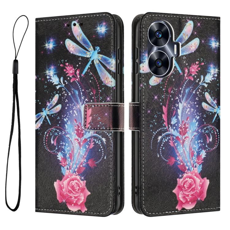 For Realme C55 Color Drawing Pattern Leather Phone Case