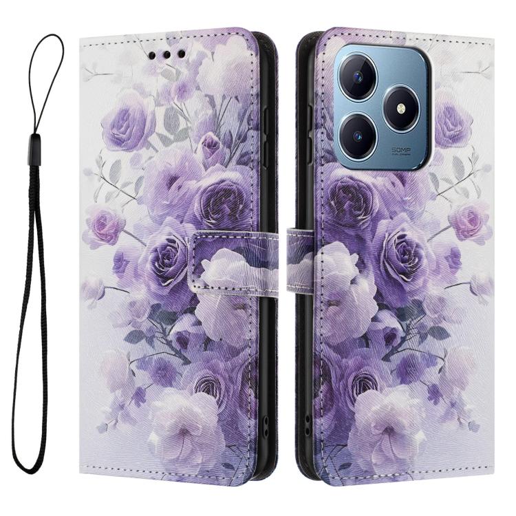 For Realme C63 / C61 / Note 60 Color Drawing Pattern Leather Phone Case