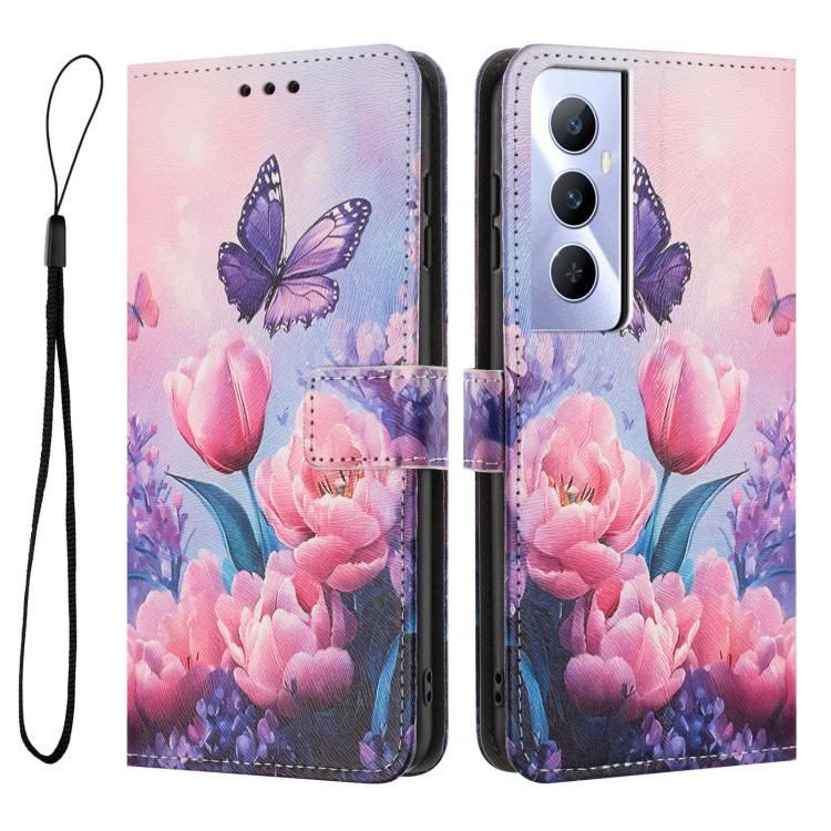 For Realme C65 4G Color Drawing Pattern Leather Phone Case