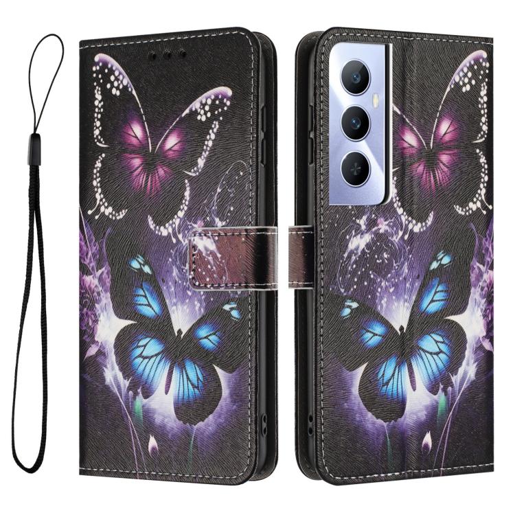 For Realme C65 4G Color Drawing Pattern Leather Phone Case