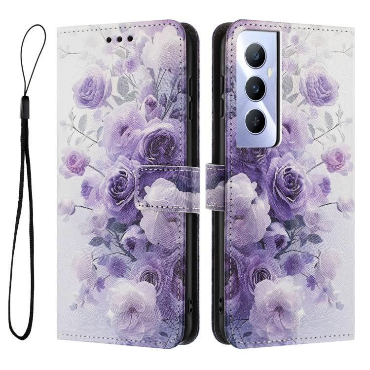 For Realme C65 4G Color Drawing Pattern Leather Phone Case