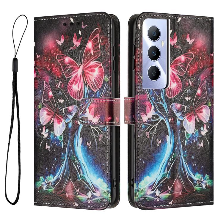 For Realme C65 4G Color Drawing Pattern Leather Phone Case