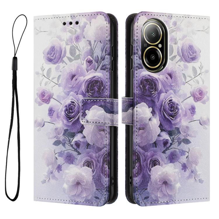 For Realme C67 4G / 12 Lite 4G Color Drawing Pattern Leather Phone Case