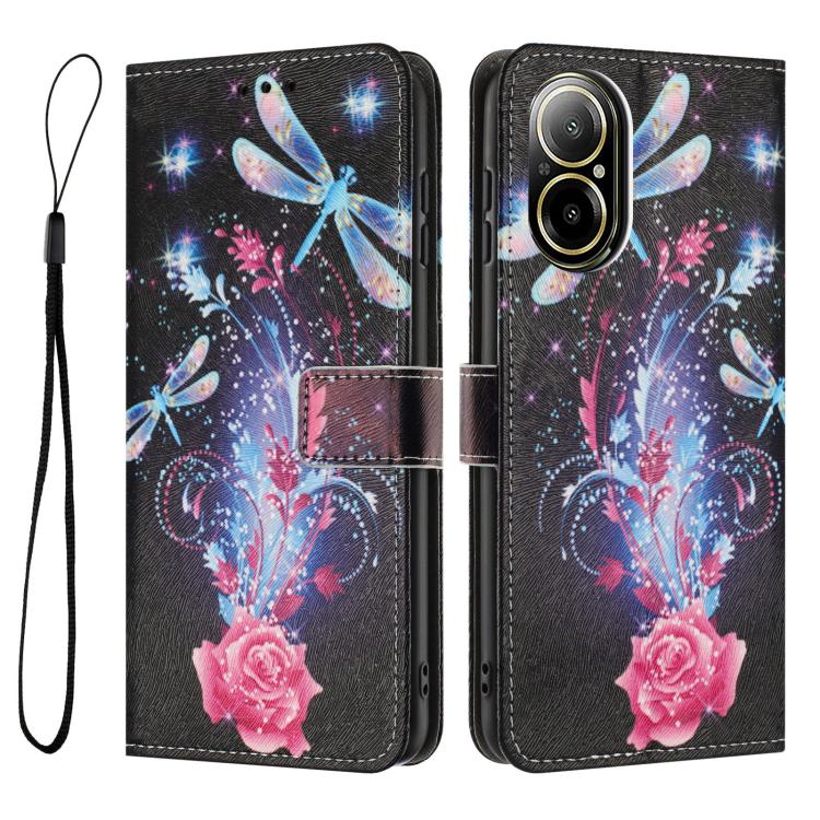 For Realme C67 4G / 12 Lite 4G Color Drawing Pattern Leather Phone Case