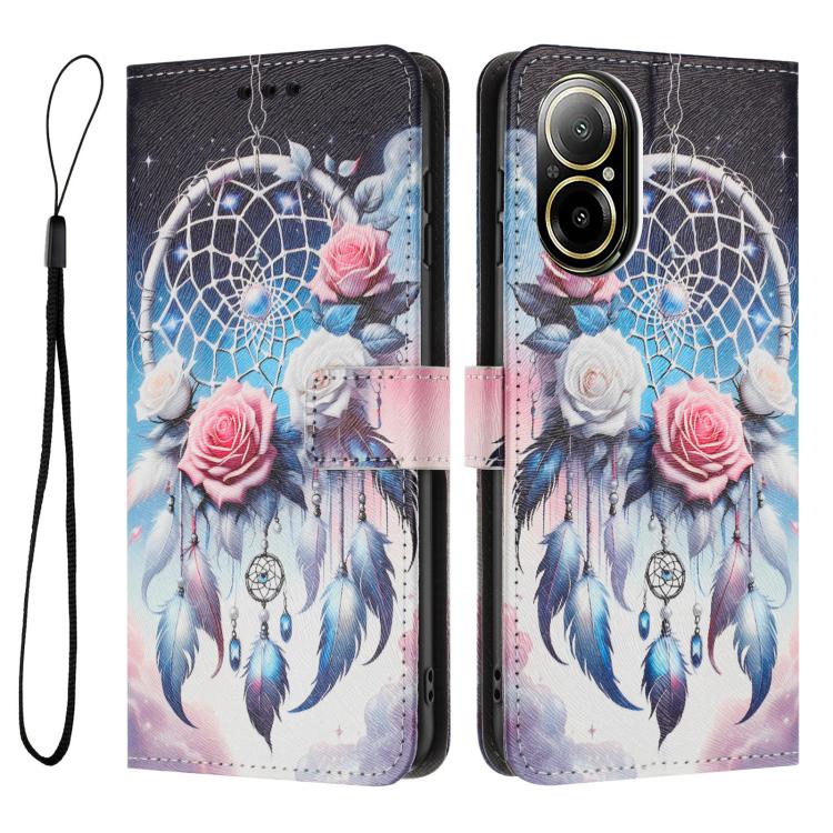 For Realme C67 4G / 12 Lite 4G Color Drawing Pattern Leather Phone Case