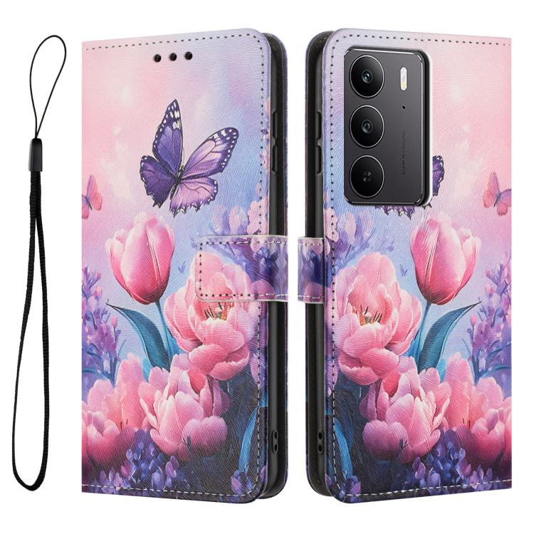 For Realme C75 / 14x 5G Color Drawing Pattern Leather Phone Case
