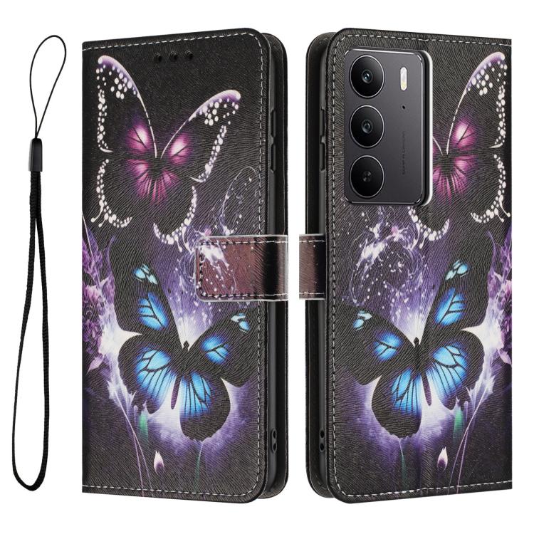 For Realme C75 / 14x 5G Color Drawing Pattern Leather Phone Case