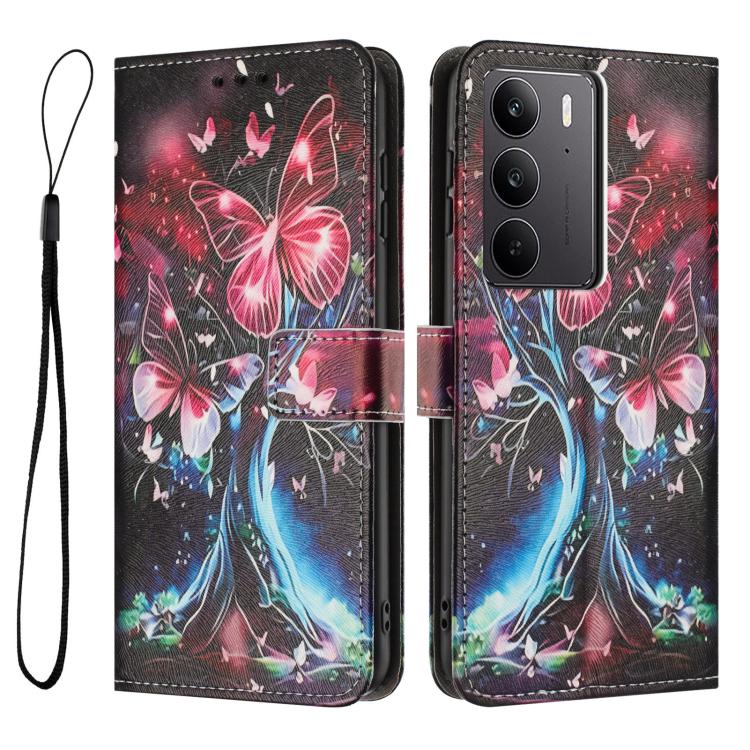 For Realme C75 / 14x 5G Color Drawing Pattern Leather Phone Case