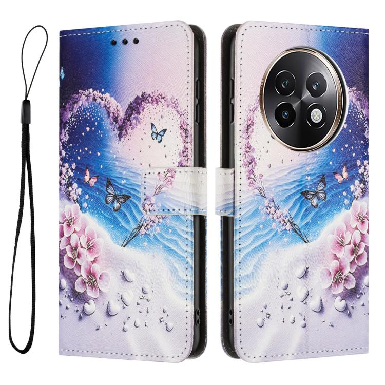 For Realme 13+ 5G Color Drawing Pattern Leather Phone Case
