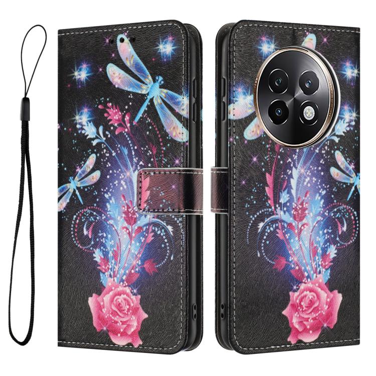 For Realme 13+ 5G Color Drawing Pattern Leather Phone Case