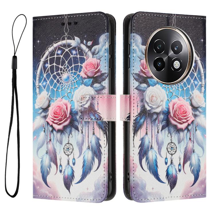 For Realme 13+ 5G Color Drawing Pattern Leather Phone Case