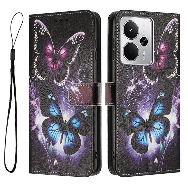 For Realme 14 5G / P3 5G / 14T 5G Color Drawing Pattern Leather Phone Case