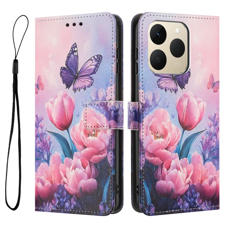 For Realme 15T Color Drawing Pattern Leather Phone Case