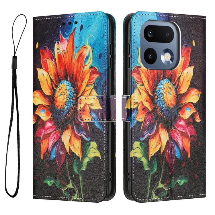 For Realme 16 Pro 5G Color Drawing Pattern Leather Phone Case