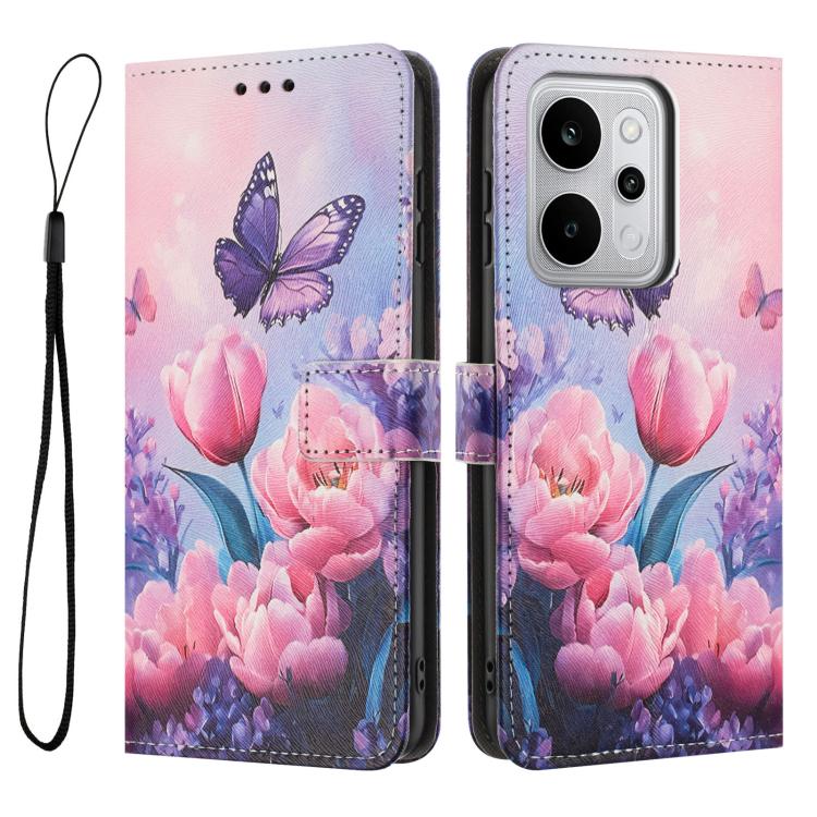 For Realme P4 Power 5G Color Drawing Pattern Leather Phone Case