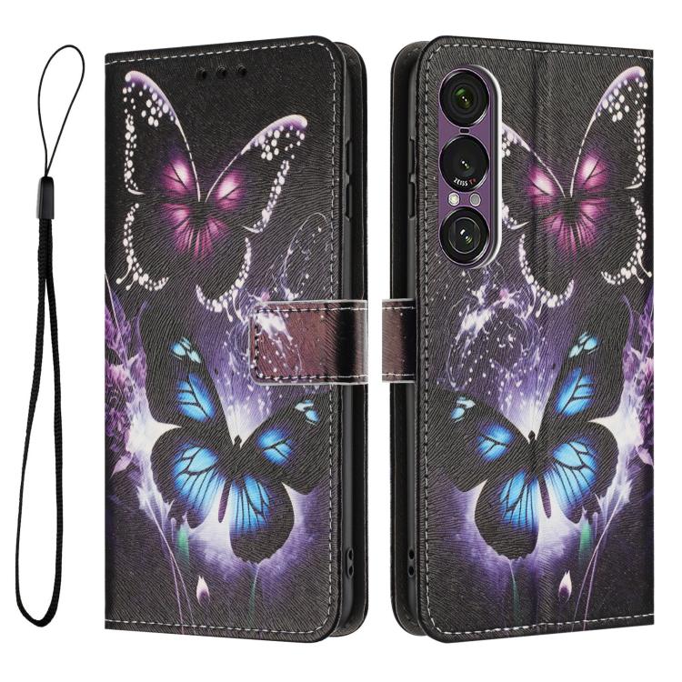 For Sony Xperia 1 VII Colored Drawing Pattern Leather Phone Case
