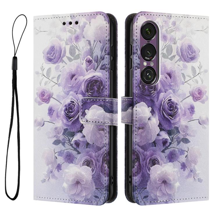 For Sony Xperia 1 VII Colored Drawing Pattern Leather Phone Case
