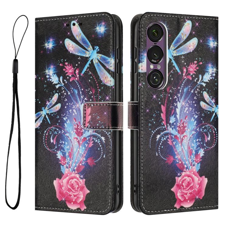 For Sony Xperia 1 VII Colored Drawing Pattern Leather Phone Case