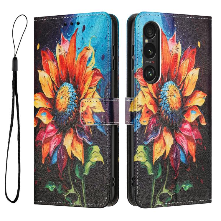 For Sony Xperia 1 VI Colored Drawing Pattern Leather Phone Case