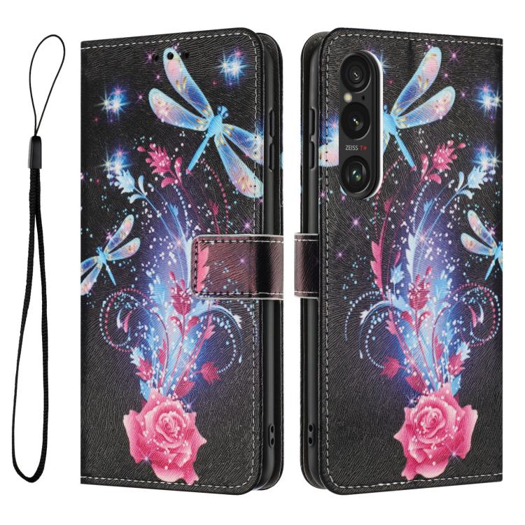 For Sony Xperia 1 VI Colored Drawing Pattern Leather Phone Case
