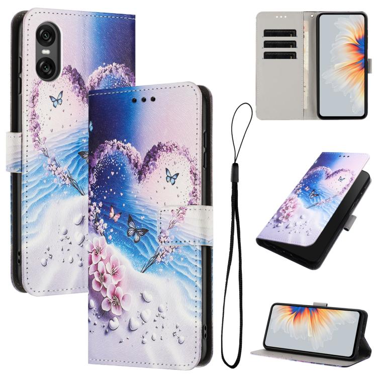 For Sony Xperia 10 VI Colored Drawing Pattern Leather Phone Case
