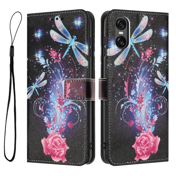 For Sony Xperia 10 VI Colored Drawing Pattern Leather Phone Case