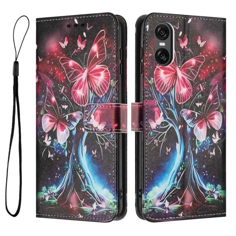 For Sony Xperia 10 VI Colored Drawing Pattern Leather Phone Case