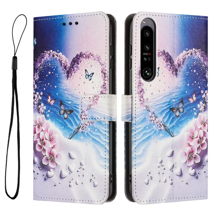 For Sony Xperia 1 IV Colored Drawing Pattern Leather Phone Case