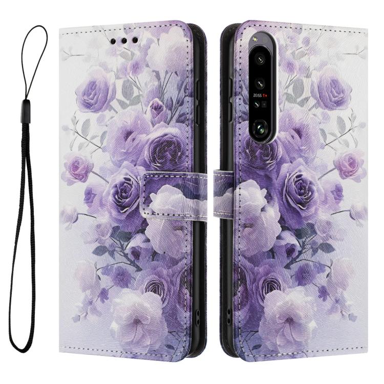For Sony Xperia 1 IV Colored Drawing Pattern Leather Phone Case