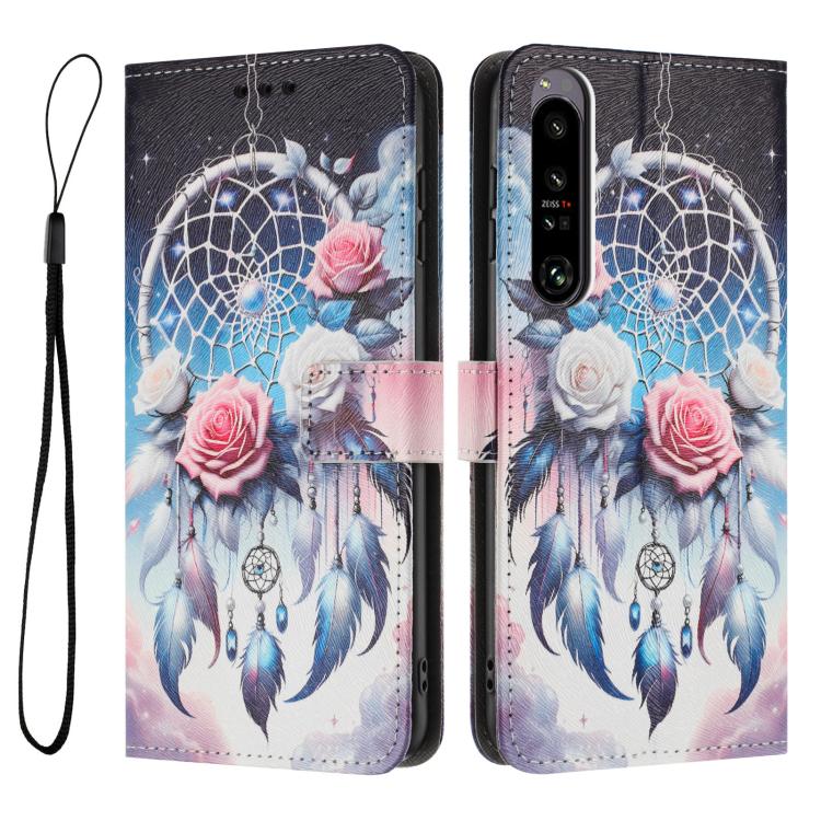 For Sony Xperia 1 IV Colored Drawing Pattern Leather Phone Case