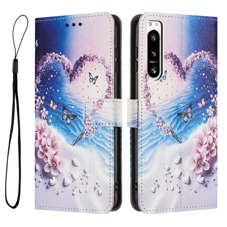 For Sony Xperia 5 IV Colored Drawing Pattern Leather Phone Case