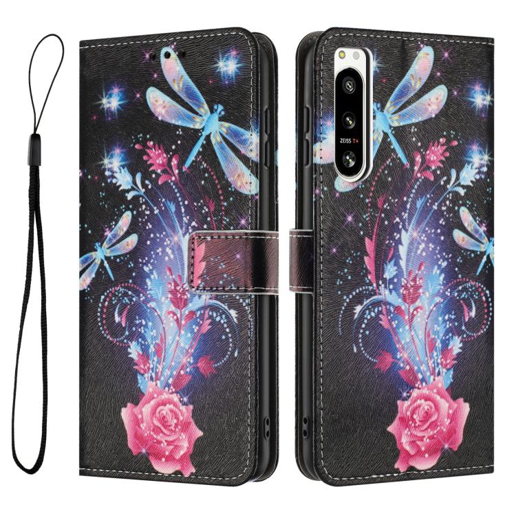 For Sony Xperia 5 IV Colored Drawing Pattern Leather Phone Case