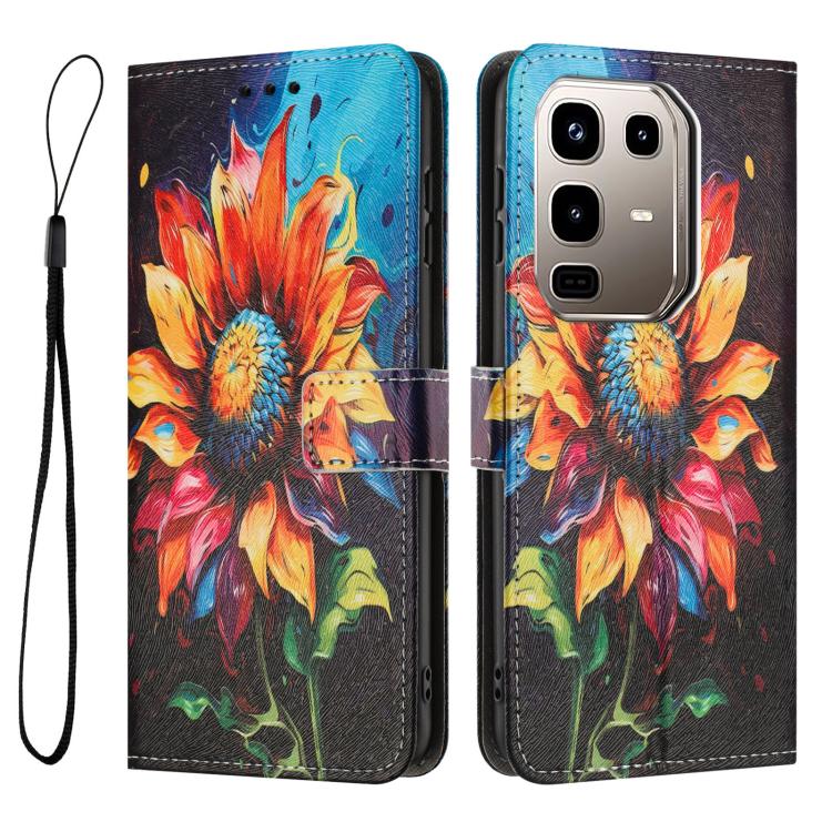 For Infinix Note 50x Color Drawing Pattern Leather Phone Case
