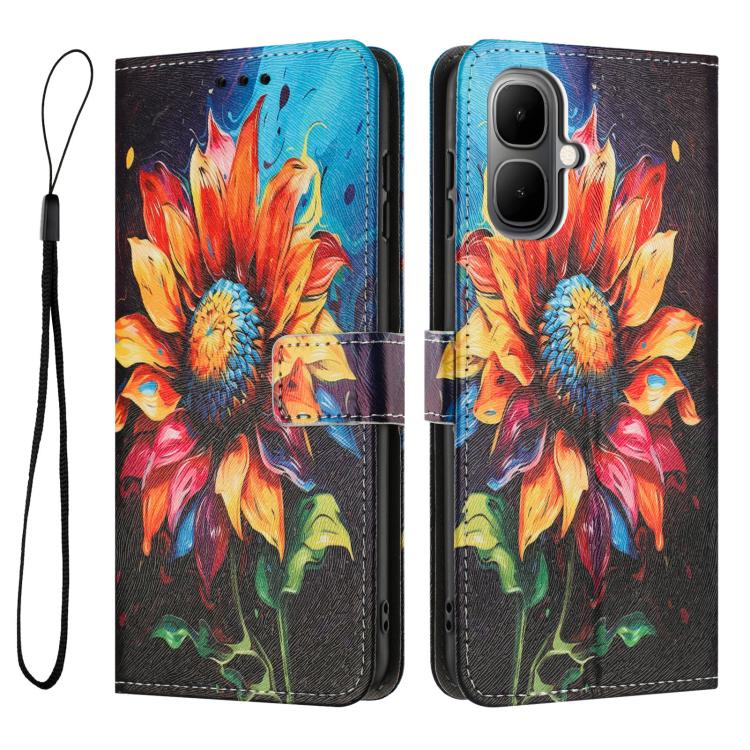 For Infinix Smart 10 4G Color Drawing Pattern Leather Phone Case