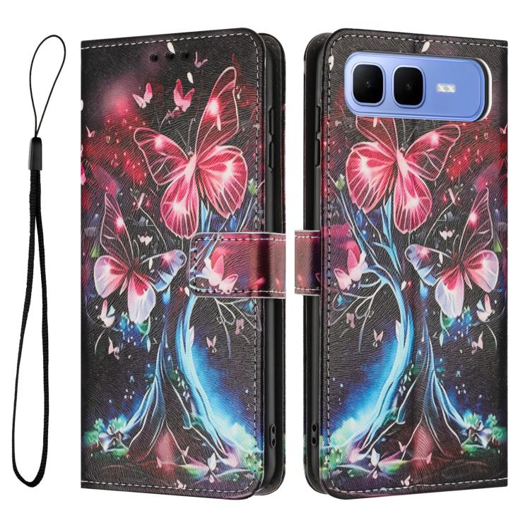 For Infinix Smart 10 Plus 4G Color Drawing Pattern Leather Phone Case