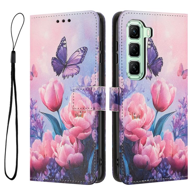 For Infinix Hot 60 Pro+ 4G Color Drawing Pattern Leather Phone Case