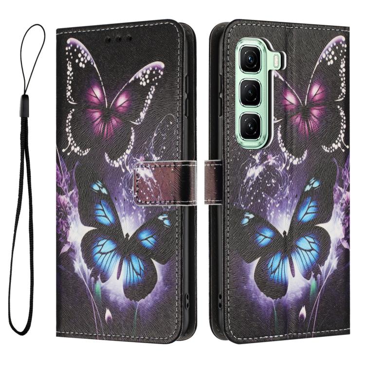 For Infinix Hot 70 5G Color Drawing Pattern Leather Phone Case