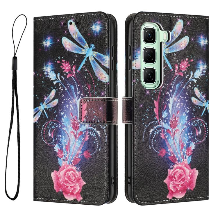 For Infinix Hot 70 5G Color Drawing Pattern Leather Phone Case